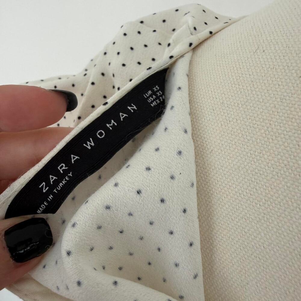ZARA POLKA DOT RUFFLE TOP - Picture 5 of 5